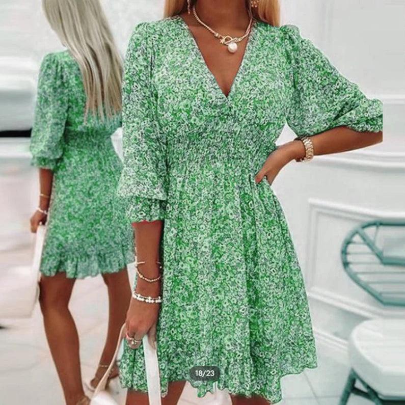 Keely | Elegancka Sukienka Kwiatowa