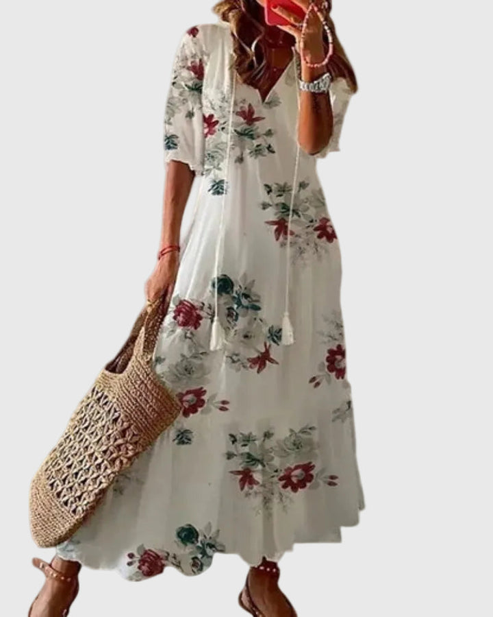 Sofia | Boho Vintage Letnia Sukienka Maxi