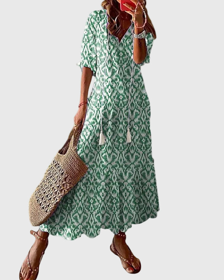 Sofia | Boho Vintage Letnia Sukienka Maxi