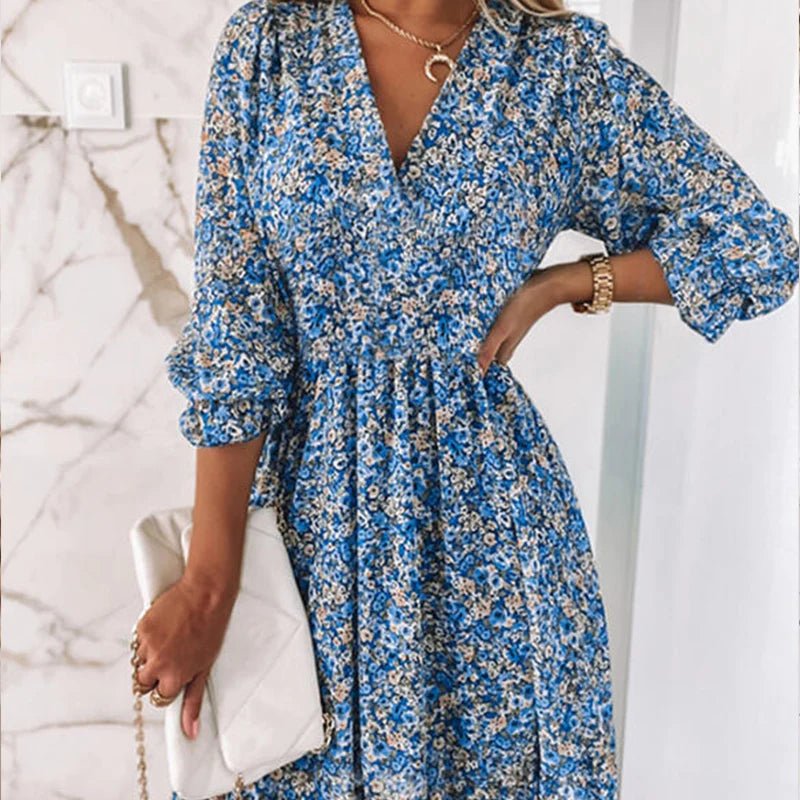 Keely | Elegancka Sukienka Kwiatowa