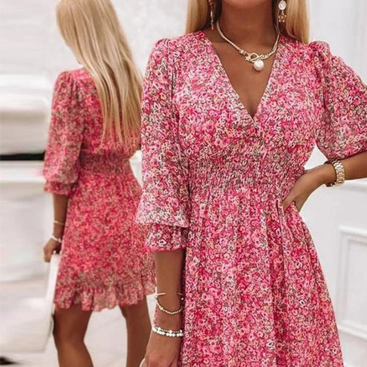 Keely | Elegancka Sukienka Kwiatowa