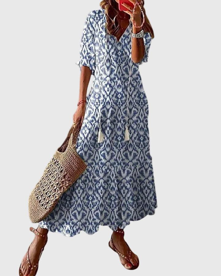 Sofia | Boho Vintage Letnia Sukienka Maxi