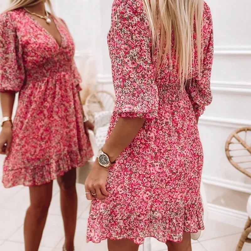 Keely | Elegancka Sukienka Kwiatowa