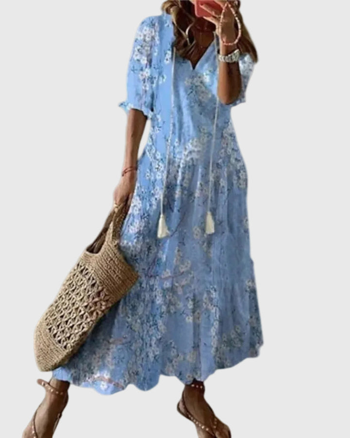Sofia | Boho Vintage Letnia Sukienka Maxi